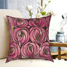 Rosas Escuela de Escocia Rennie Mackintosh. Funda de almohada estampada para el hogar, suave, bricolaje 2024 - compra barato