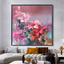 100% Hand Painted Abstract Flower Art Oil Painting On Canvas Wall Art Frameless Picture Decoration For Live Room Home Decor Gift 2024 - buy cheap