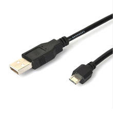 Cabo carregador usb de 1m para playstation 4, cabo preto para carregamento sem fio 2024 - compre barato