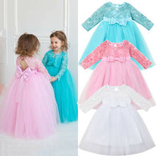 2020 New Cute Princess Kid Baby Flower Girl 1-6Y Dress Lace Hollow Out Tulle Ball Gown Dress Party Pageant Formal Dresses 2024 - buy cheap