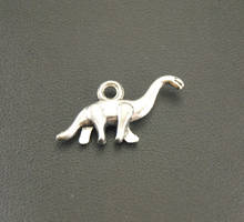 30 pcs  Metal Alloy Charm Pendants Silver Color Dinosaur Charm Pendant Jewelry Making 14x24mm A687 2024 - buy cheap