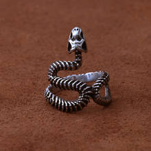 Готический Скелет змея кольца для женщин, модное кольцо из нержавеющей стали, в байкерском стиле в стиле панк кольцо на палец для мужчин вечерние ювелирный подарок по оптовой цене 2024 - купить недорого