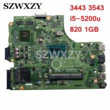 06F3DW For Dell Inspiron 3443 3543 Laptop Motherboard CN-06F3DW 6F3DW  With SR23Y i5-5200u 820 1GB GPU DDR3L 2024 - buy cheap