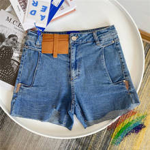 Dano adererror shorts jeans feminino 1:1 alta qualidade corte irregular cintura alta denim shorts ader erro shorts 2024 - compre barato
