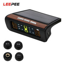 LEEPEE Digital LCD Display Tyre Pressure Monitoring System Car TPMS Solar Power Auto Security Alarm Systems Monitor 2024 - buy cheap