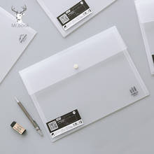 Transparent Folder Letter Plastic A4 Document Bag 23*32cm Stationery Storage Pocket Student's Folder School Office Supplies 2024 - buy cheap