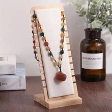 Soporte de exhibición de joyería de bambú, caballete de collar de madera, soporte de exhibición, P9YF 2024 - compra barato