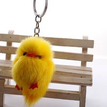 Cute Chick Small Yellow Duck Plush Doll Pendant Key Holder Handbag Hanging Decor Keychain pendant Accessory Trinkets 2024 - buy cheap