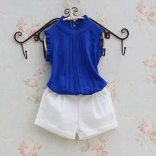 Fashion Summer Chiffon White blouses Child Girls sleeveless Tops toddler baby ruffle clothes Teenage School Girl Blouse Shirt 2024 - buy cheap