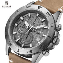 Plak as relógio com mostrador cinza, relógio de quartzo masculino, de luxo, marca top, cronógrafo, couro, relógio esportivo do exército, 572 2024 - compre barato