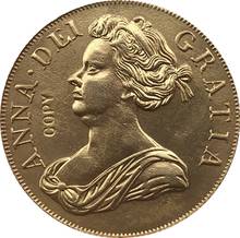 24 - K gold plated 1714 United Kingdom 1 Guinea - Anne coins copy 2024 - buy cheap