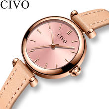 CIVO Luxury Women's Wrist Watches Fashion Pink Dial Simple Style Ladies Waterproof Quartz Clock 2019 Dress Casual Wrist Watch 2024 - buy cheap