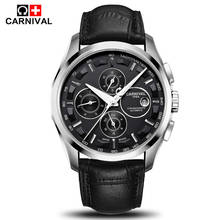 Carnival Luxury Brand Watch Men Fashion Waterproof Luminous Military Calendar Automatic Mechanical Wristwatch Relogio Masculino 2024 - buy cheap