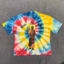 Tie dye Kanye West Jesus is King Chicago Limited T Shirts Men Women Top Tees mens Jesus is King T Shirt 2024 - buy cheap