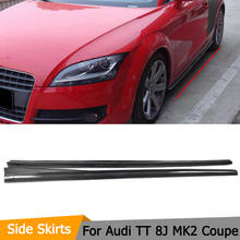 For Audi TT 8J MK2 Base Convertible Coupe 2-Door Bumper Lip 2008 2009 2010 2011 Real Carbon Fiber Racing Side Skirts 2024 - buy cheap