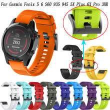 New Smart Silicone Replacement Strap for Garmin Fenix 6 6S 6X Pro 5 5X Plus 3 3 HR MK1 Forerunner 935 Wristband Band 22 26mm 2024 - buy cheap