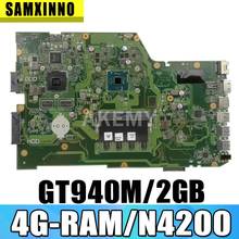For ASUS X751SV X751NV X751NJ X751N Laptop Motherboard 90NB0EB0-R00010 GT940M/2GB 4G/N4200/N3710 2024 - buy cheap