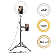 10" LED Ring Light Photographic Selfie Ring Lighting with Stand for Smartphone Youtube Makeup Video Studio Tripod Ring Light 2024 - buy cheap