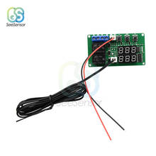 DC 12V Heat Cool Temp Thermostat Temperature Control Switch Temperature Controller Dual LED Digital Display 2 Channel Relay 2024 - buy cheap