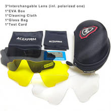 Acbagnm óculos de ciclismo polarizado, óculos escuros com 4 lentes uv400 2024 - compre barato