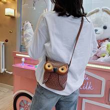 Cute Owl Cartoon PU Leather Handbag Casual Satchel School Purse Shoulder Bag Crossbody 2024 - buy cheap