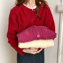 Peonfly suéter feminino folgado, casaco de malha chique casual para mulheres, primavera outono 2024 - compre barato