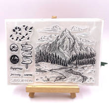 ZFPARTY-sello de silicona transparente de bosque de montaña, sello para álbum de recortes DIY, álbum de fotos, fabricación de tarjetas decorativas 2024 - compra barato