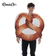 Reneecho Adult Pretzel Costume Women Halloween Costume Men Food Cosplay 2024 - buy cheap