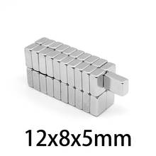 5-200 pçs 12x8x5mm super powerful strong block of rare earth  ndfeb neodymium magnet 12 mm x 8 mm x 5 mm N35 magnets 12* 8*5mm 2024 - buy cheap