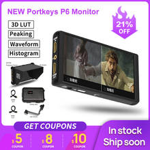NEW Portkeys P6 Monitor thin and Ultra-Narrow Bezel 5.5" IPS Monitor ,3D LUT/RGB&Luma Waveform / Power bank power supply 2024 - buy cheap