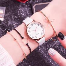 4pcs Set New Fashion Montre Femme Kadin Saat Watch Women Geneva Hours Clock Leather Quartz Ladies Watch Relogio Feminino 2024 - buy cheap