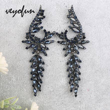 Veyofun Luxury Symmetric Crystal Drop Earrings for Women Trendy 2Color Earrings Fashion Jewelry Wholesale Brinco 2024 - buy cheap