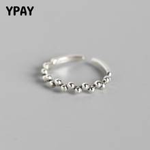YPAY Pure 925 Sterling Silver Adjustable Rings Rows Of Little Round Bead For Women Finger Ring Original Wedding Jewelry YMR763 2024 - buy cheap