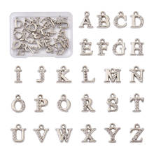 52pcs/box Alloy Rhinestone Charms 26 Letter A~Z Pendants For DIY Bracelet Necklace Earring Jewelry making Decor Accessories 2024 - buy cheap