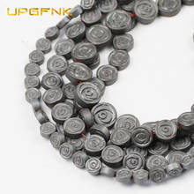 UPGFNK Matte Natural Stone Double Rose Hematite Beads 6/8/10mm Flat Round Loose Spacer beads For Jewelry making DIY bracelets 2024 - buy cheap