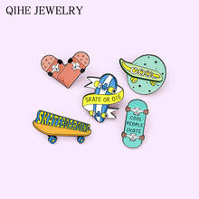 Skateboard Brooches for Men Women Custom Sports Love Skating Enamel Pins Backpack Metal Cartoon Badge Lapel Pin Jewelry Gift 2024 - buy cheap