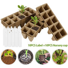 Bandeja de papel para mudas, 20 peças, ecológica, biodegradável, para jardim, vaso de plantas 2024 - compre barato