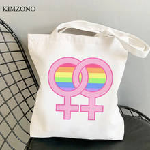 Bolso de compras Lgbt, bolsa ecológica de lona, de algodón, ecobag de yute, reutilizable, toile 2024 - compra barato