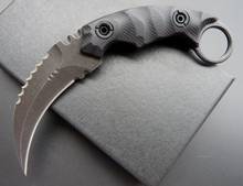 C1691 Karambit Claw D2 Stonewash Blade Fixed Blade Knife Camping Hunting Survival Tactical Pocket Knife EDC Multi Tools 2024 - buy cheap