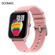 Смарт-часы SCOMAS P8 GTS для мужчин и женщин 1,4 "HD полный сенсорный экран для сердечного ритма Монитор артериального давления умные часы для iOS Android 2024 - купить недорого