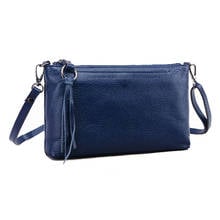 HIGHFOCAL New Genuine Leather Chain Crossbody Messenger Shoulder Bags Women Phone Plus Wallet Phone Bag Female Party Clutch Bag 2024 - buy cheap