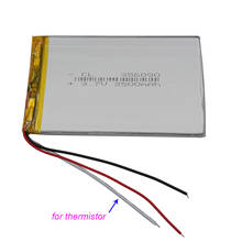 XINJ-termistor de 3 cables, 3,7 V, 2500mAh, batería de polímero de litio, celda Lipo 356090, para GPS, E-Book, tableta portátil 2024 - compra barato