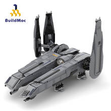 Buildmoc Space Wars The Rogue Shadow-la fuerza desbloqueada buque de guerra arma de nave espacial Modular, modelo de bloque de construcción, juguete para niños, regalo 2024 - compra barato