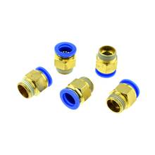 16mm Hole X 1/2" BSPT ( OD:20.5mm) male thread Straight Quick Connector Pneumatic Fittings brass hose connector 2024 - buy cheap
