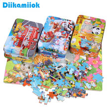 Hot 100 Pieces Wooden Puzzle Kids Cartoon Jigsaw Puzzles Baby Educational Learning Interactive Toys for Children Christmas Gifts 2024 - buy cheap