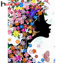 Huacan Алмазная мозаика полный макет портрет полный квадрат/круглый новый алмаз картина Девушка Алмазная вышивка Стразы фотографии 2024 - купить недорого