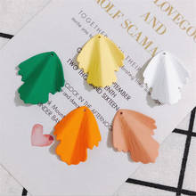 20pcs/lot New Creative Paint Irregular Geometric Leaves Charms Connectors for Diy Earrings Alloy Pendant Jewelry Accessories 2024 - buy cheap