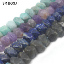 Free Shipping  15-20mm Freeform Faceted Natural Gems Stone Jewelry Making Accessories Beads Strand 15" 2024 - buy cheap