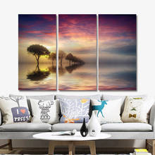 3 Pcs KITS Canvas Painting Misty Sleeping Woods Modern Home Decoration Living Room Bedroom Wall Decor Picture No Framed 2024 - buy cheap