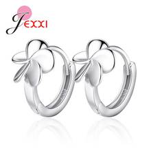 New Arrival 925 Sterling Silver Flower Earring Hoops Women Girls Fashion Style Romantic Wedding Party Jewelry Gifts 2024 - buy cheap